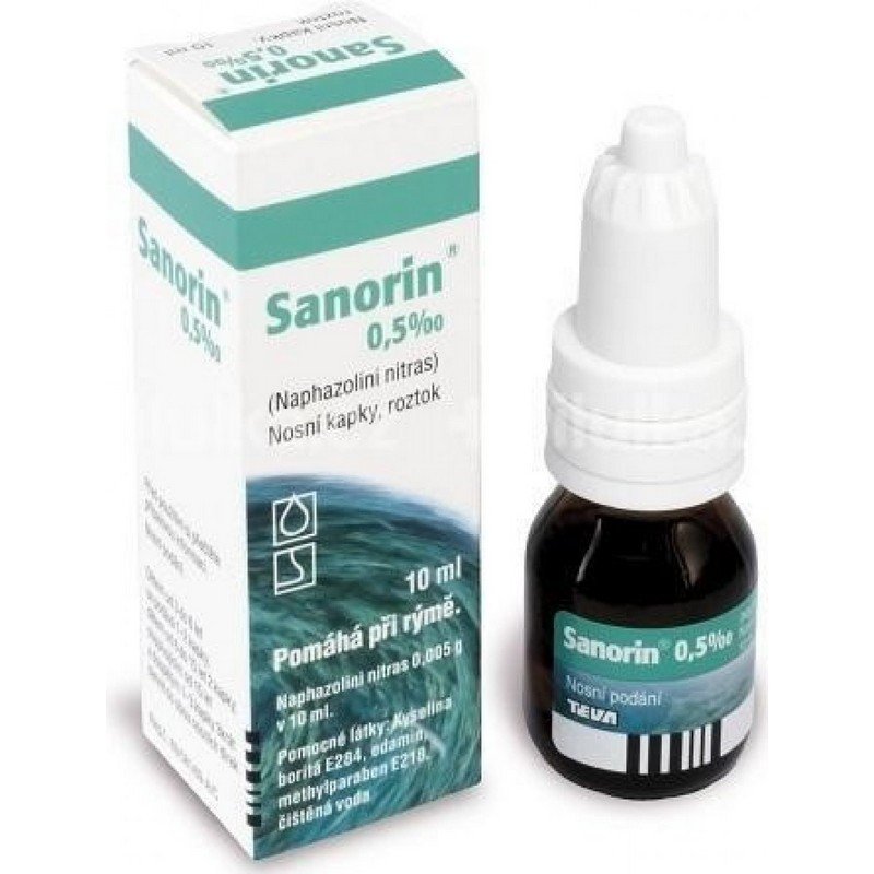 Sanorin 0.5 mg/ml nasal drops 10 ml