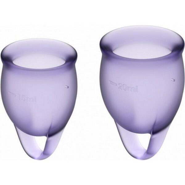 Satisfyer Feel Confident Menstruationstassen-Set (Lila 15 ml + 20 ml)