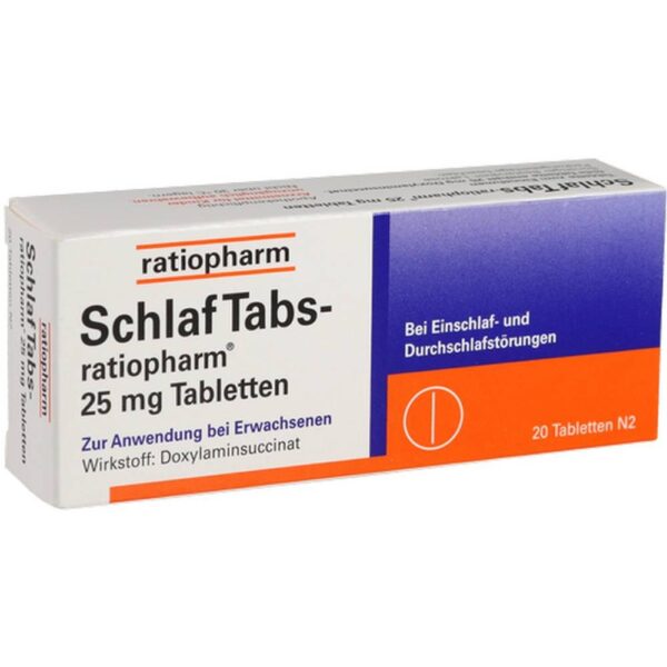 Sleep Tabs Ratiopharm 25 mg Tablets 20 pcs
