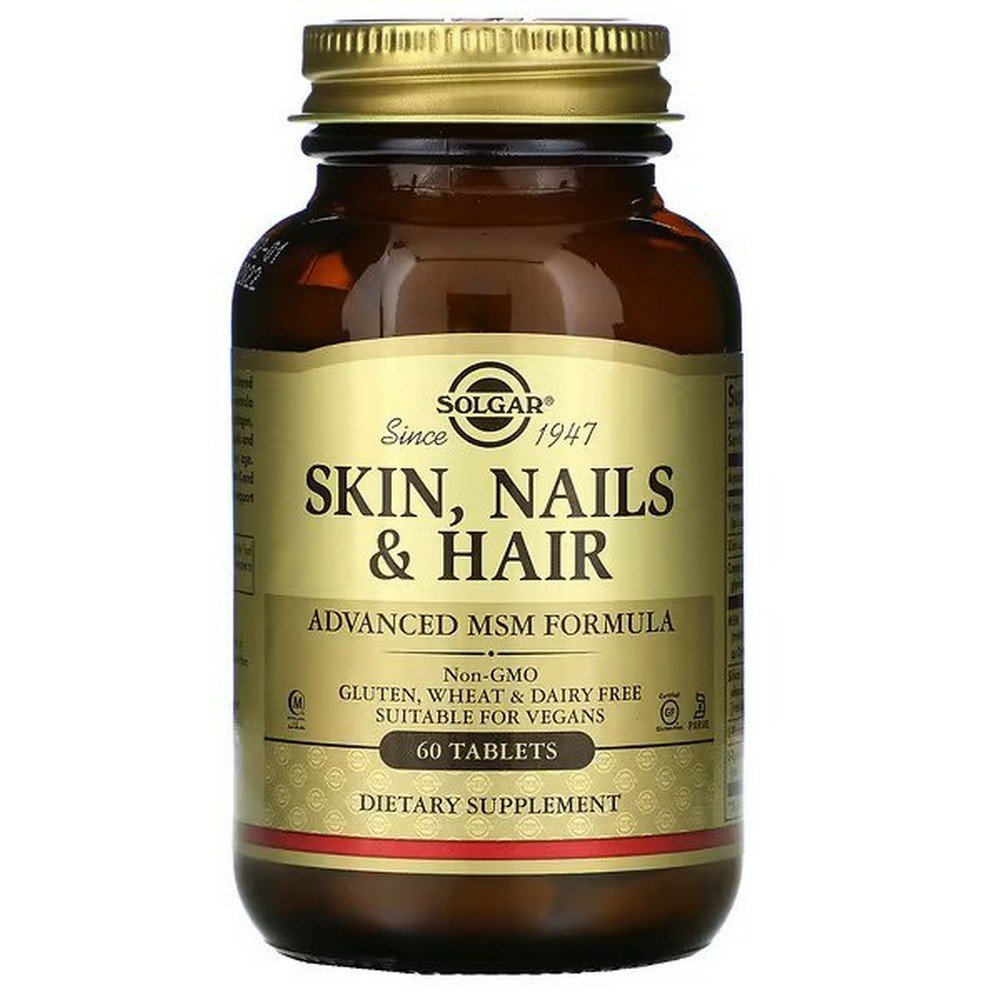Solgar Skin, Nails & Hair – Advanced MSM Formula, 60 Tablets