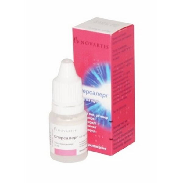 Spersalerg 0.5 mg / 0.4 mg/ml Eye Drops 10 ml — Сперсалерг