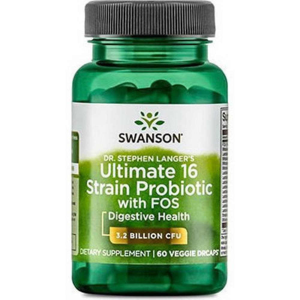 Swanson Probiotic Langer's Ultimate 16 Strains with FOS 60 Capsules