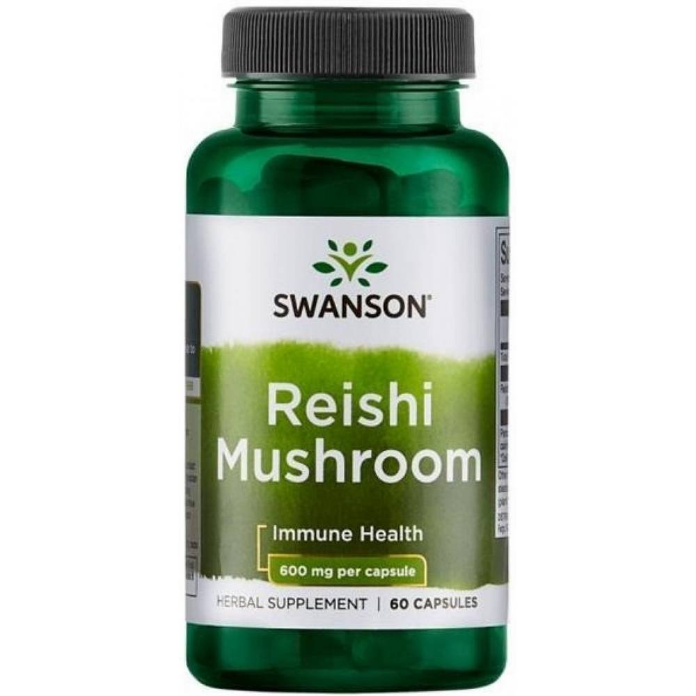 Swanson Reishi Mushroom 600 mg 60 Capsules