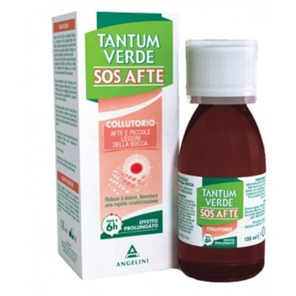 Tantum Verde SOS Afte Mouthwash for Sores and Small Lesions, 120 ml