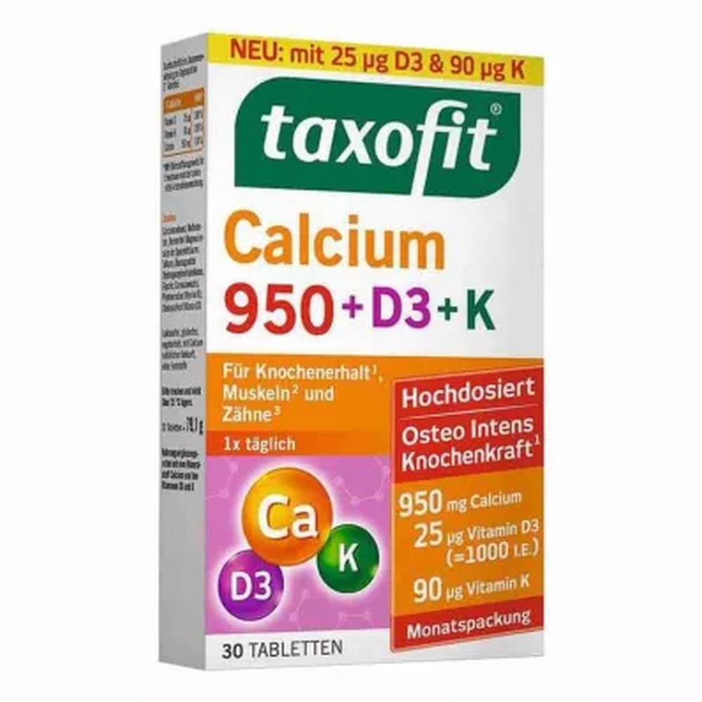 Taxofit Calcium 950 + D3 + K Tablets 30 Pieces