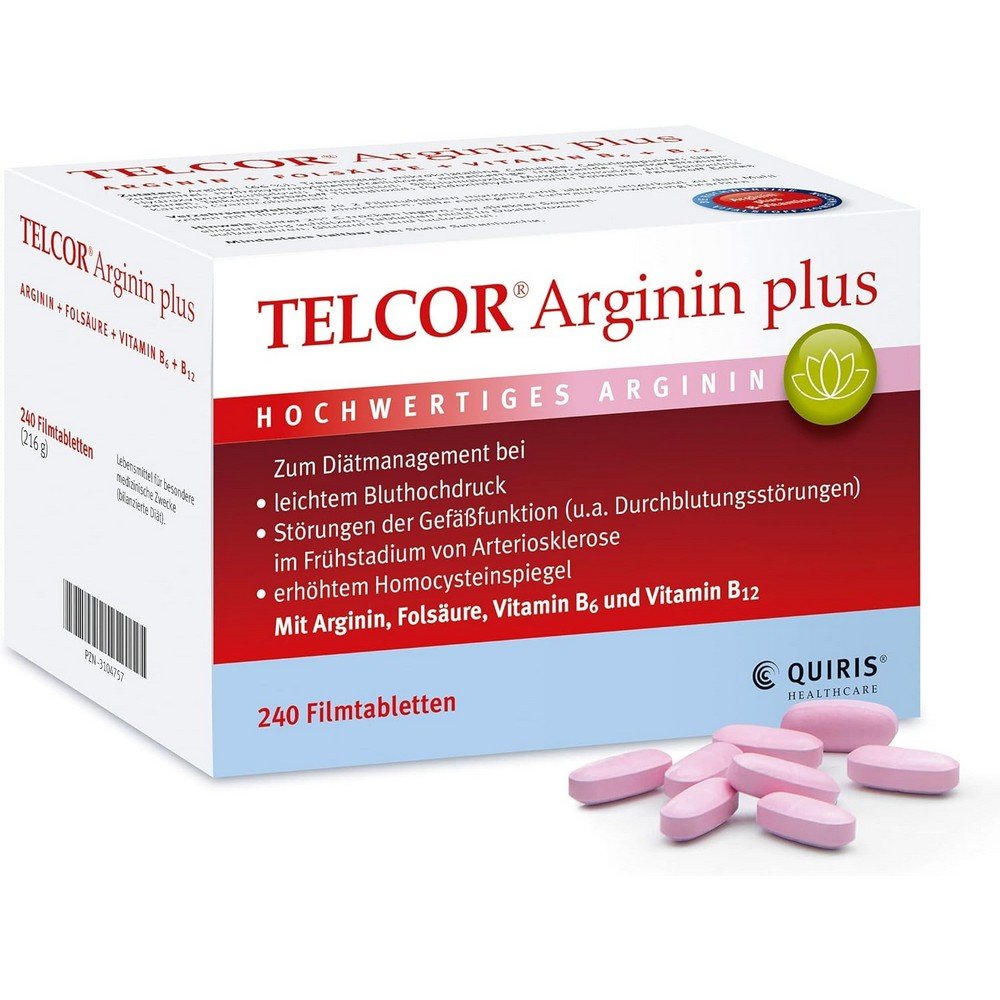 Telcor Arginin Plus – 240 vegan film-coated tablets