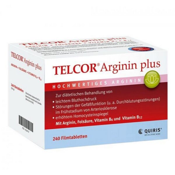 Telcor Arginine Plus Film-Coated Tablets 240 pcs