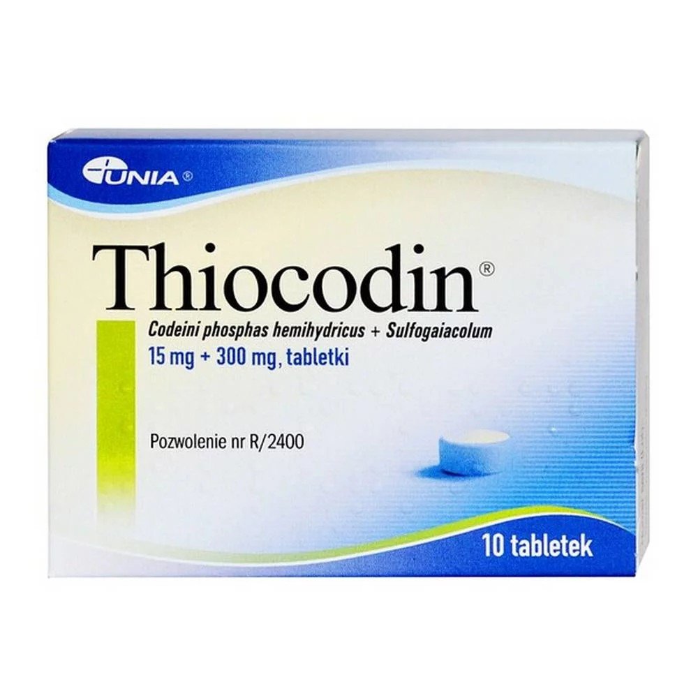 Tiokodyna Tablets 15mg + 300mg 10 pcs