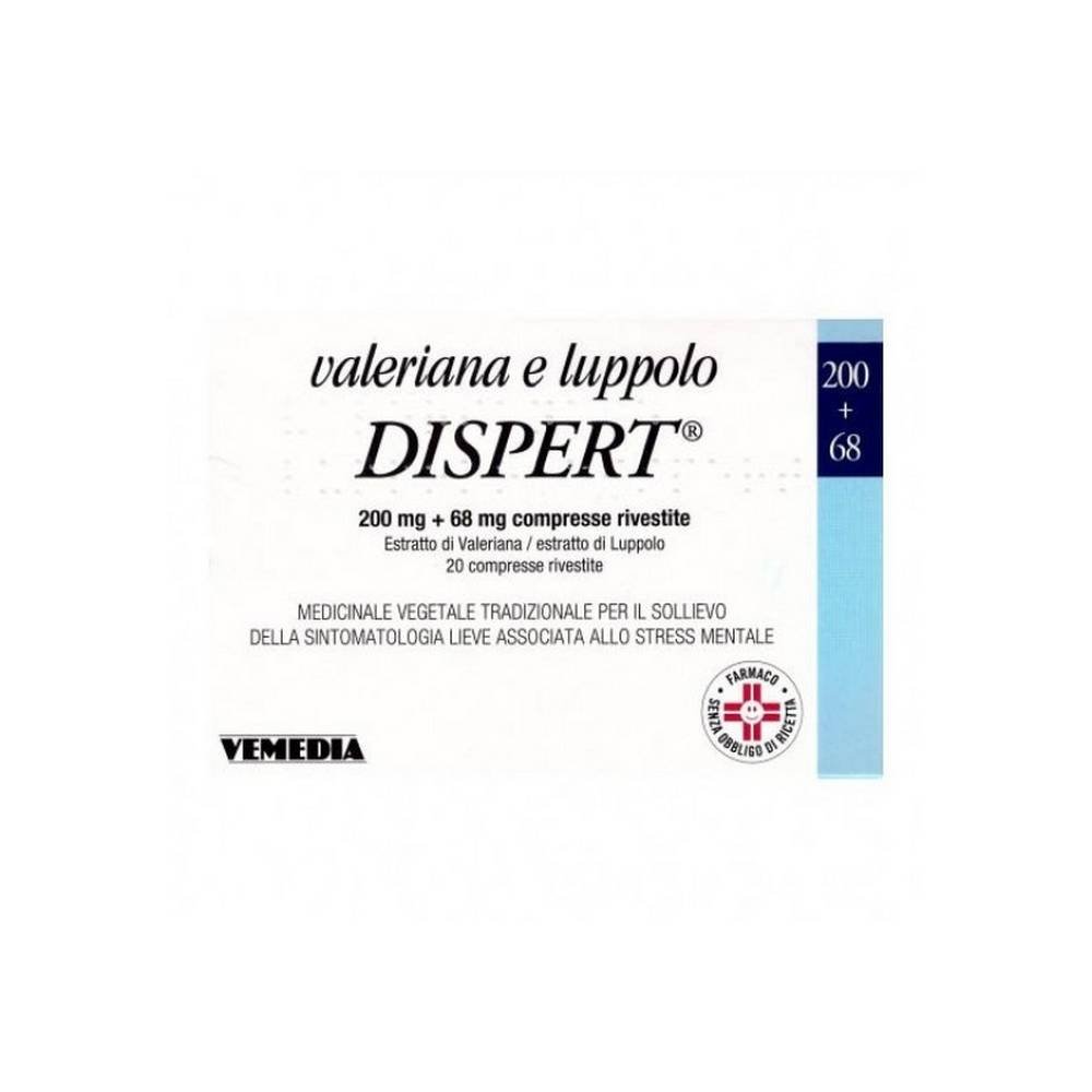 Valerian und Hopfen Dispert 200mg + 68mg 20 Tabletten