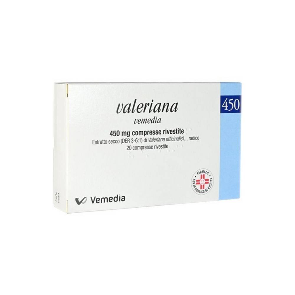 Valerian 450 mg Tablets for Nervous Tension & Sleep Disorders — 20 pcs