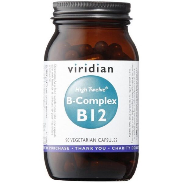 Viridian High Twelve B Complex with B12 90 Capsules