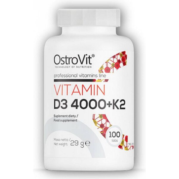 Vitamin D3 4000 IU + K2 MK7 100 Tablets