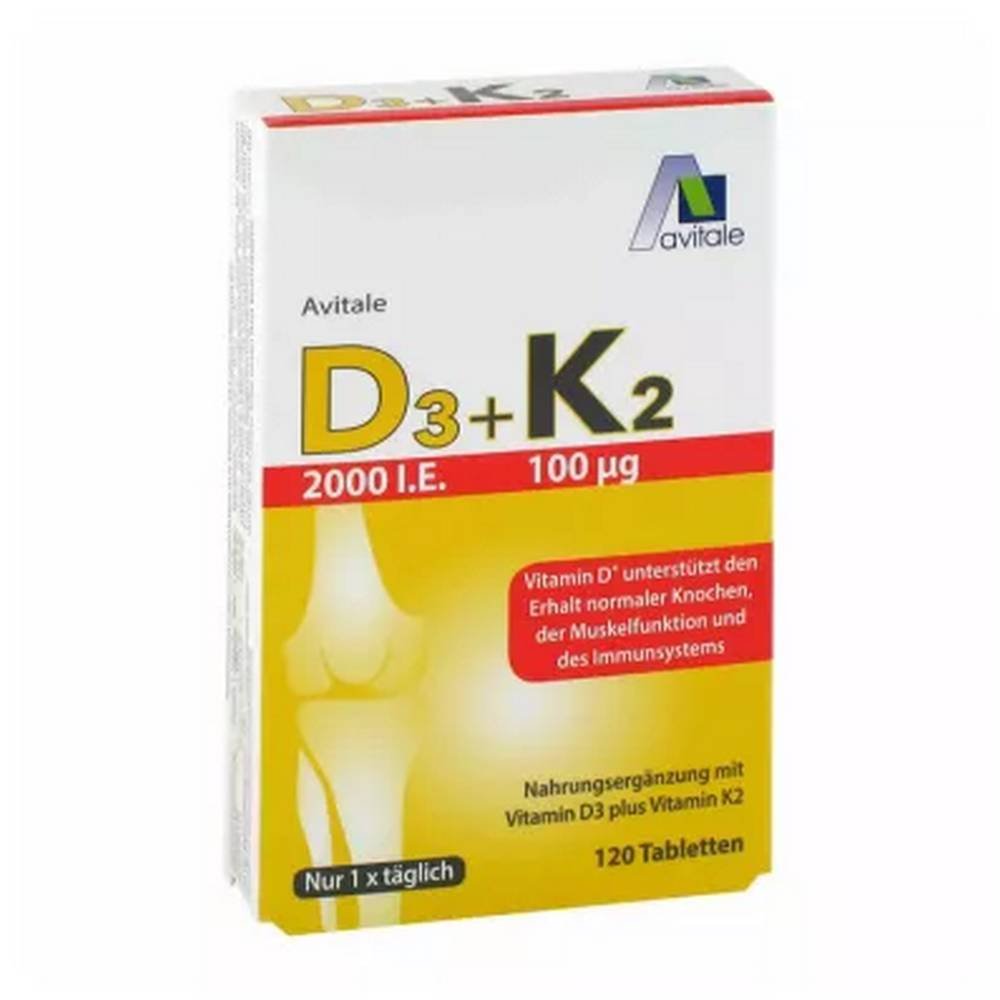 Vitamin D3 + K2 2000 IU 120 Pieces