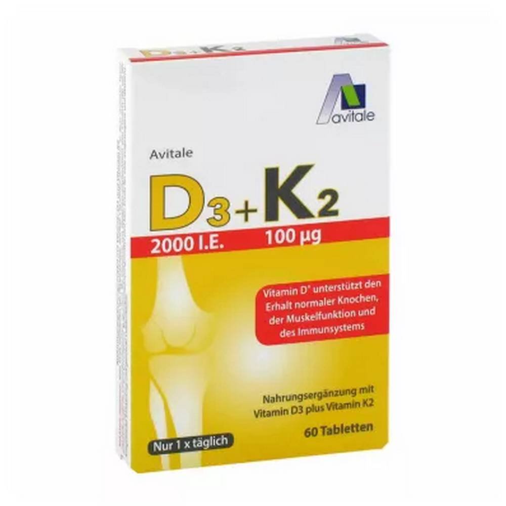 Vitamin D3 + K2 2000 IU 60 Pieces