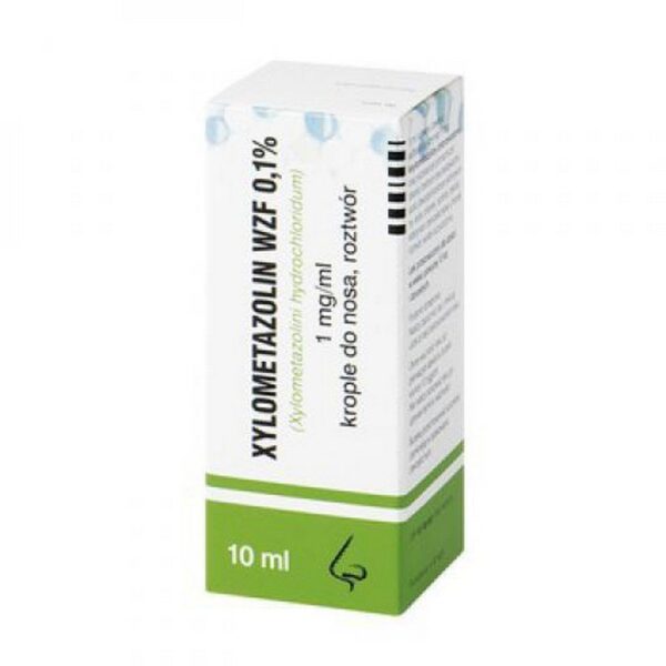 Xylometazoline 0.1% nasal drops 10 ml