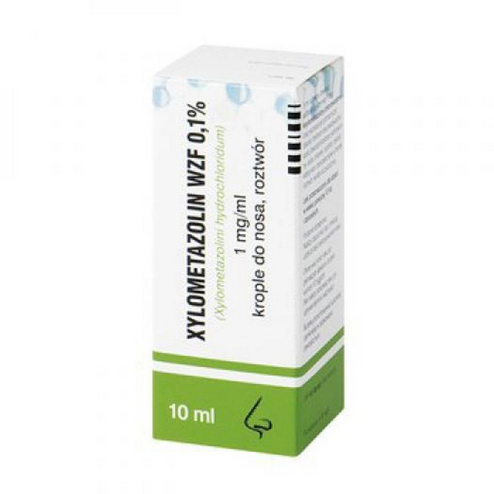 Xylometazoline 0.1% nasal drops 10 ml