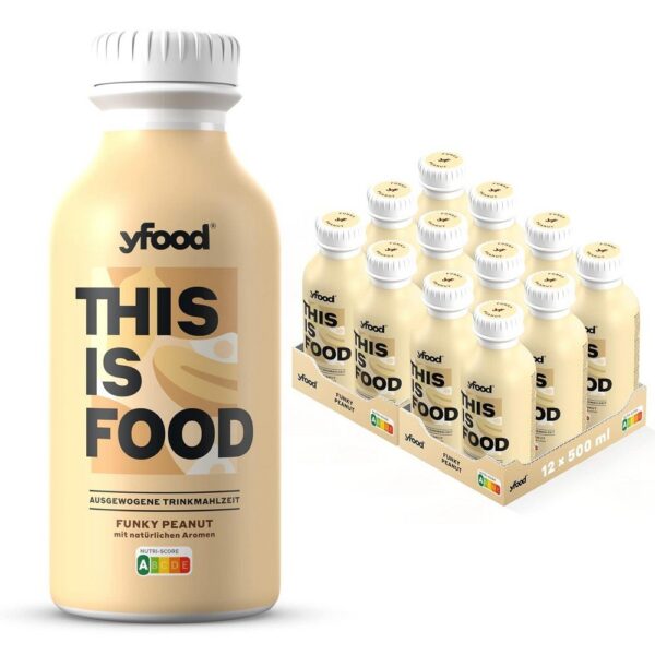 yfood Drink Funky Peanut – 12 x 500 ml