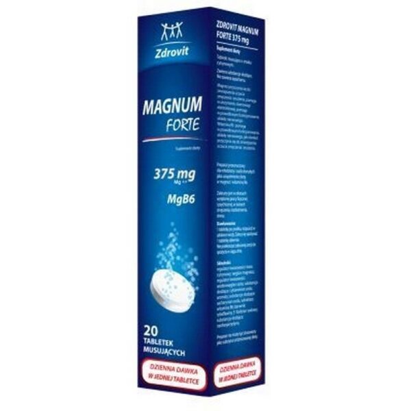 Zdrovit Magnum Forte 375 mg 20 Effervescent Tablets