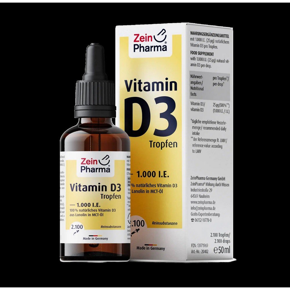 Zein Pharma Vitamin D3 Drops 1000 IU 50 ml
