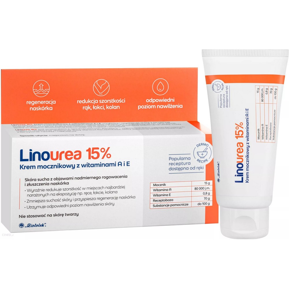 Linourea 15% Urea Cream with Vitamins A+E 50g