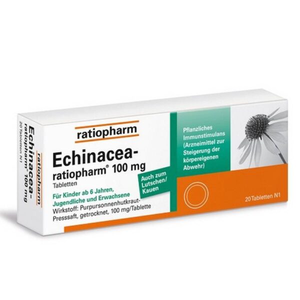 ECHINACEA RATIOPHARM 100 mg tablets, 20 pcs