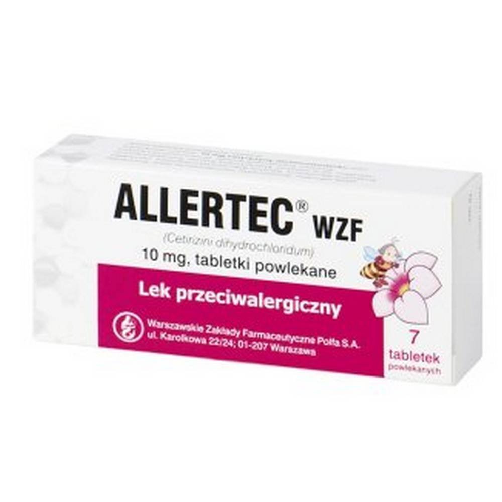 allertec wzf 10 mg film coated tablets 7 pcs Allertec WZF 10 mg Film-Coated Tablets 7 pcs