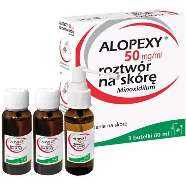 Alopexy 50 mg / ml solution for skin 3 x 60 ml