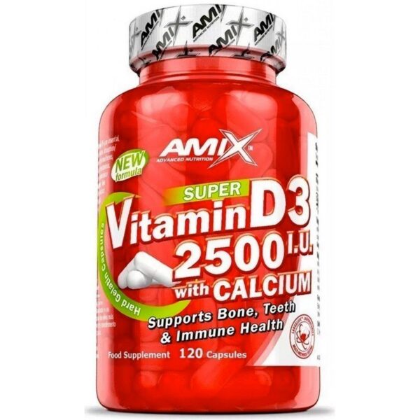Amix Vitamin D3 2500 I.U. with calcium 120 caps