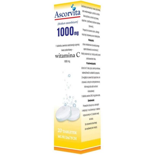 Ascorvita Max Mus, effervescent tablets, 20 pcs.