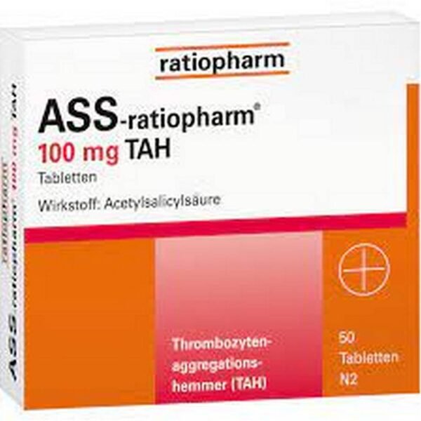 ASS Ratiopharm 100 mg TAH Tablets 50 pcs