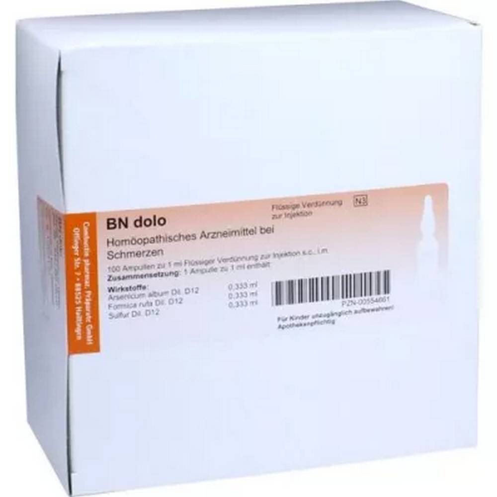 bn dolo ampoules 10x10 pcs BN Dolo Ampoules 10 × 10 pcs