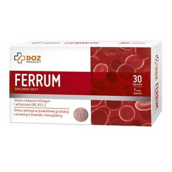 DOZ Ferrum products, capsules, 30 pieces