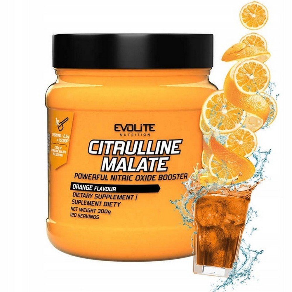evolite nutrition pre workout supplement citrulline fruit powder 300 g orange Evolite Nutrition Citrulline Pre-Workout Powder Orange 300g
