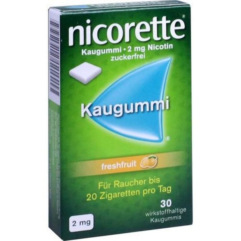 NICORETTE 2 mg freshfruit chewing gum, 30 pcs