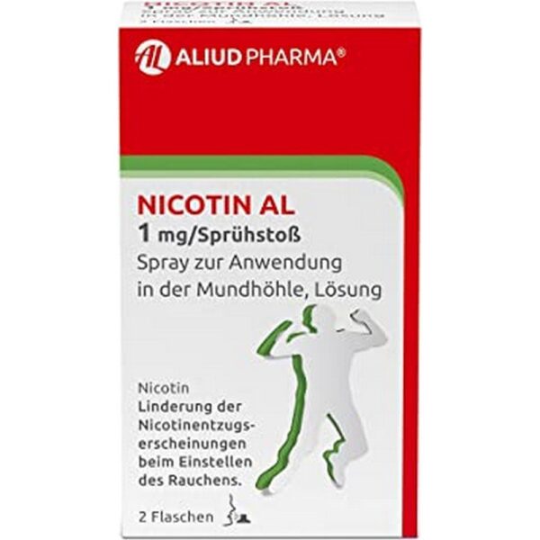 NICOTIN AL 1 mg/spray spray for oral use, 2 pcs