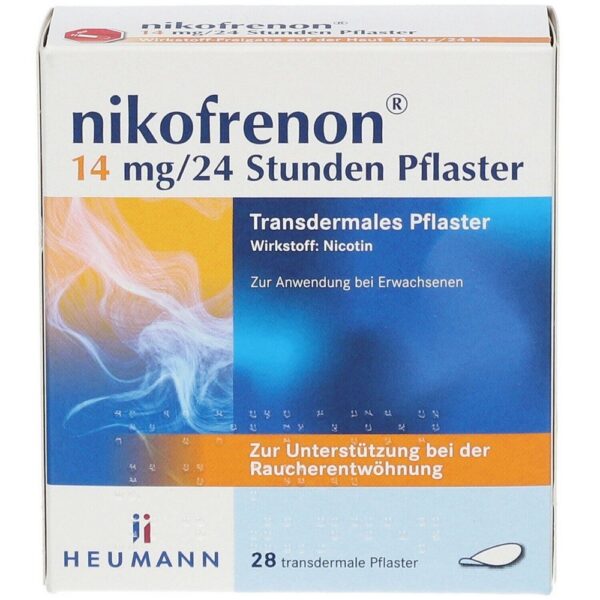 NIKOFRENON 14 mg/24 hours patch transdermal, 14 pcs