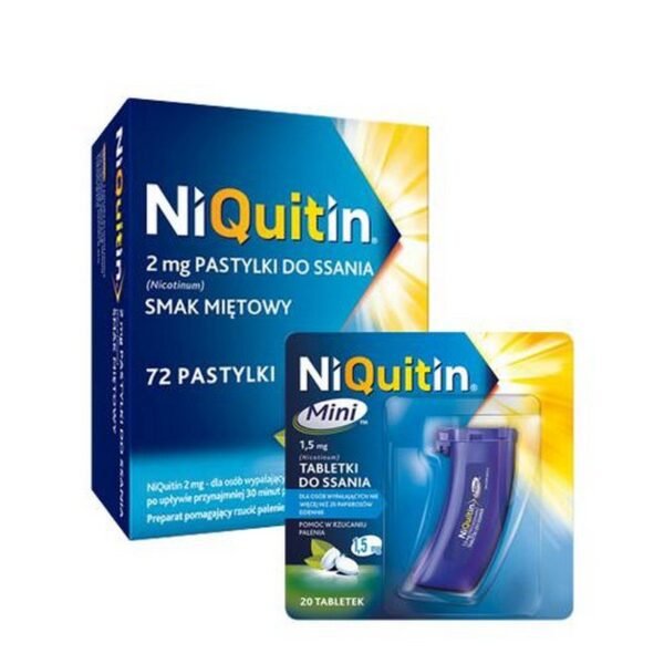 NiQuitin Lozenges 2 mg 72 pcs + NiQuitin Mini 1.5 mg 20 tablets (set)