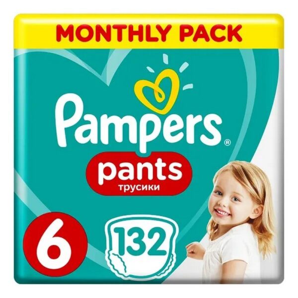 Pampers Pants 6, diaper pants for children (15+ kg), 132 pcs.