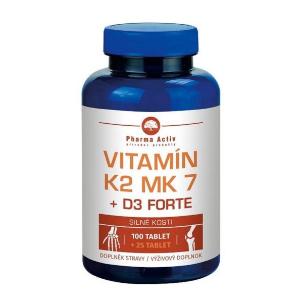 Pharma Activ Vitamin K2 MK 7 + D3 Forte 125 tbl