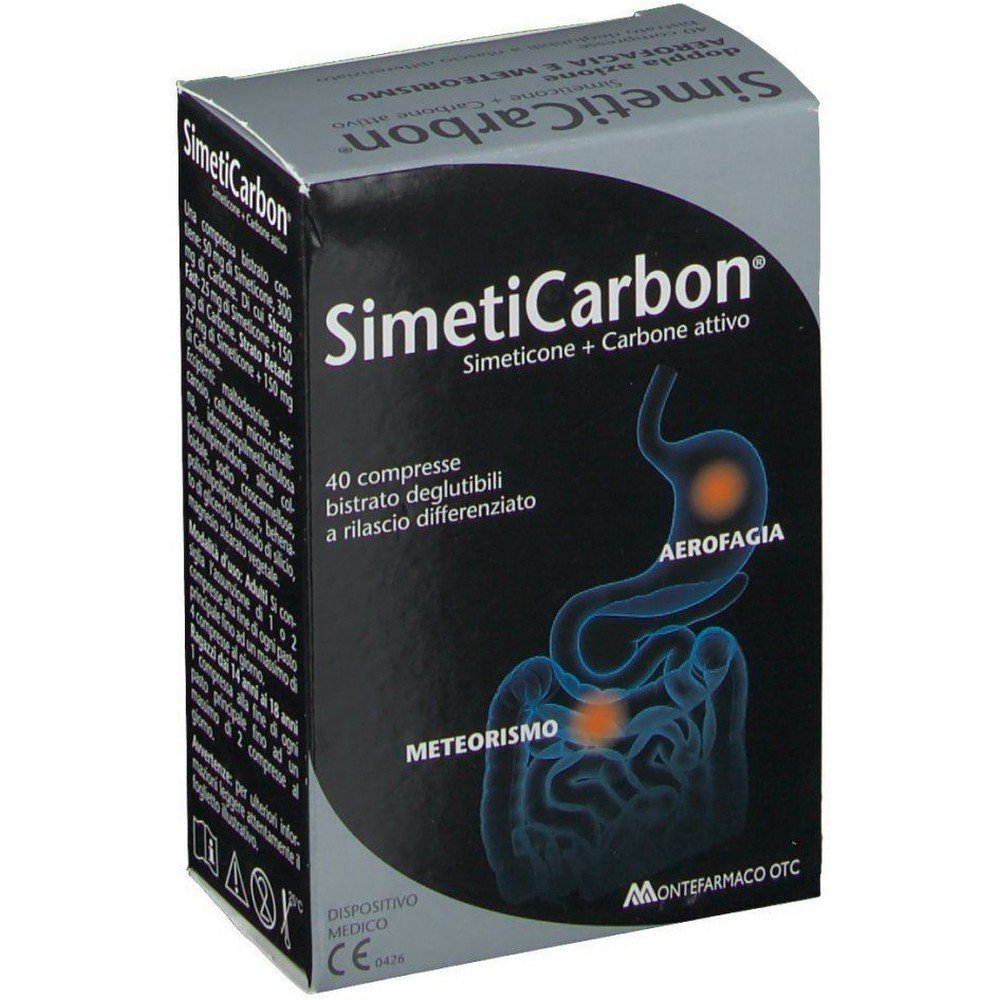 simeticarbon carbone attivo compresse 40 Simeticarbon Carbone Attivo Tabletten 40 Stück