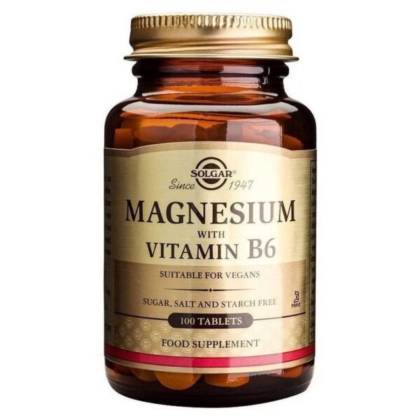 Solgar Magnesium with vitamin B6, tablets, 100 pieces