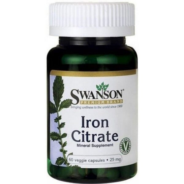 Swanson Iron Citrate 25mg 60 сaps