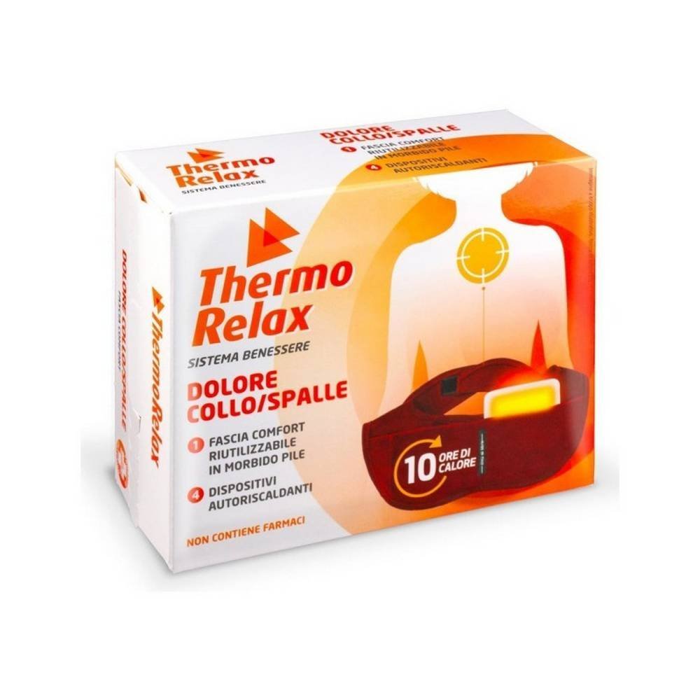 thermorelax neck band with 4 self Thermorelax Nackenband mit 4 Wärmepads