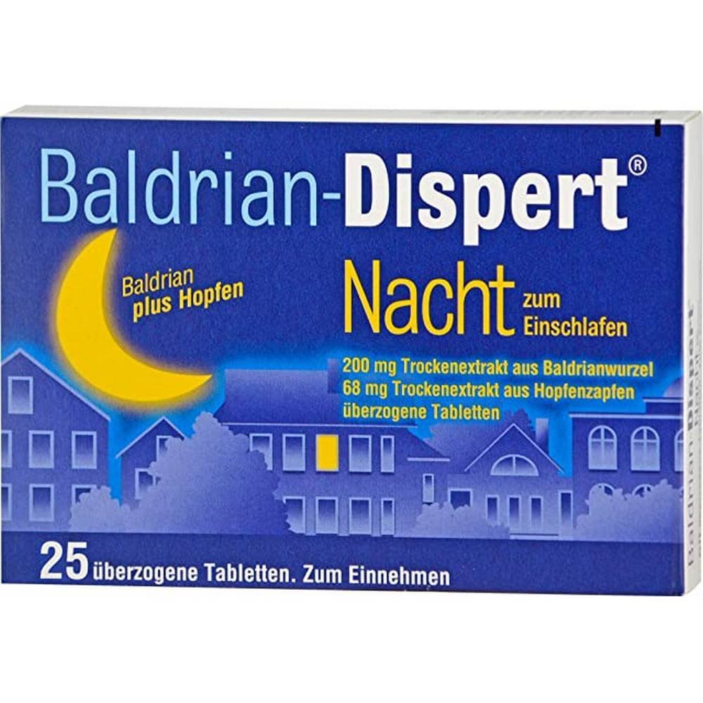 valerian dispert night to fall asleep via tablet 25 pcs Valerian Dispert Night Tablets 25 pcs