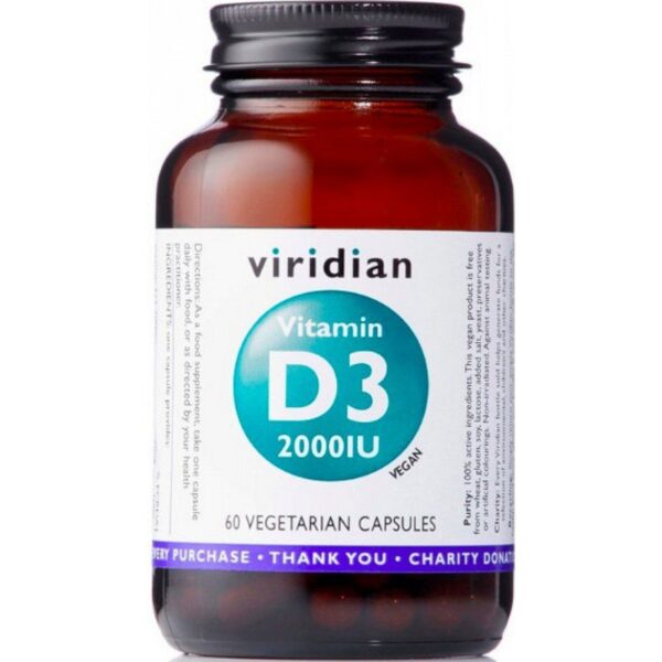 Viridian Vitamin D3 2000 IU 60 caps