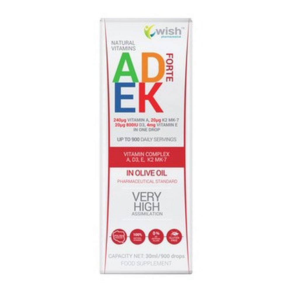 Wish ADEK Forte, vitamin complex, drops, 30 ml