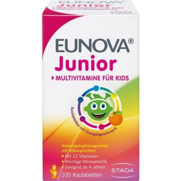 EUNOVA Junior chewable tablets with orange flavor, 100 pcs