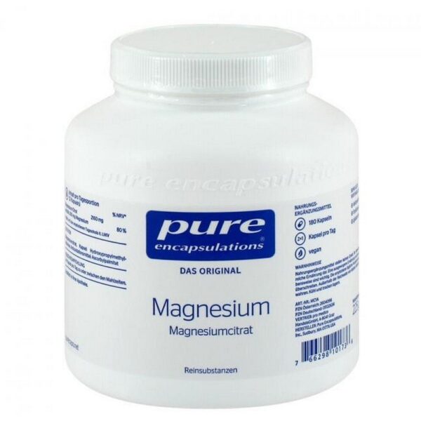 PURE ENCAPSULATIONS Magnesium Magn.Citrate capsules, 180 pcs